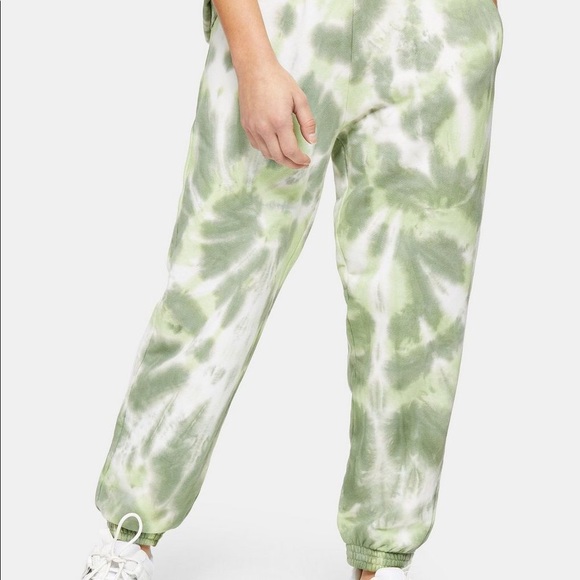 TopShop Green Tie Dye Joggers NWT - Picture 2 of 4